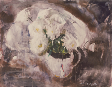White Flowers in a White Jug, c.1960 (w/c on paper)