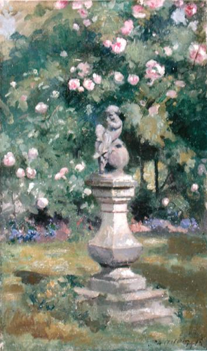 In the Garden, 1915 (oil on canvas)