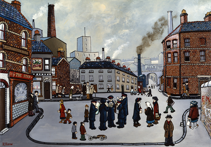 Street Scene with the Salvation Army