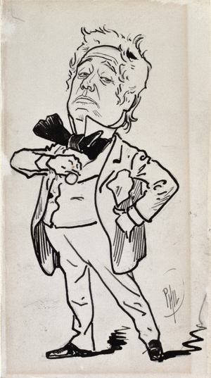 Johnny Toole (1830-1906) (pen with traces of pencil on card)