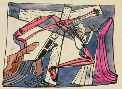 The Agony of Christ (w/c on paper)