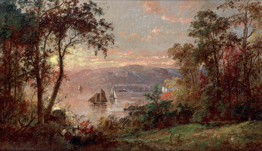 Sailing (The Hudson at Tappan Zee) 1883 (oil on canvas)