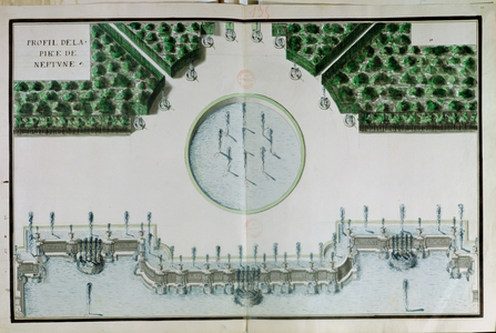Ms 1307/50 Design for the Piece de Neptune at Versailles (w/c on paper)