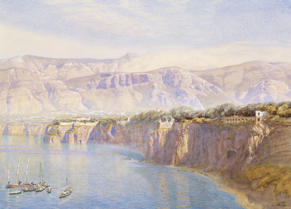 Near Sorrento, 1863 (w/c on paper)