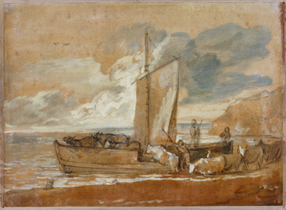 A Cattle Ferry, 1784-1788 (w/c on paper)