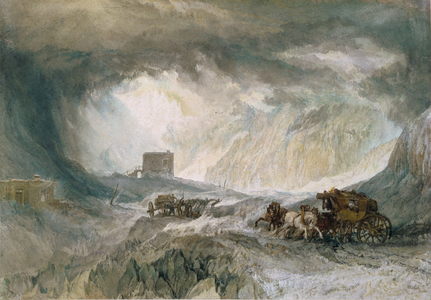 Snowstorm, Mont Cenis, 1820 (w/c on paper)