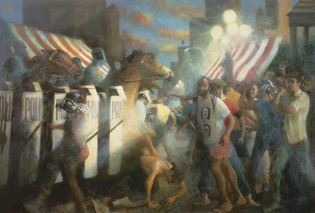 The Battle, Tompkins Square, 1990 (oil on canvas)