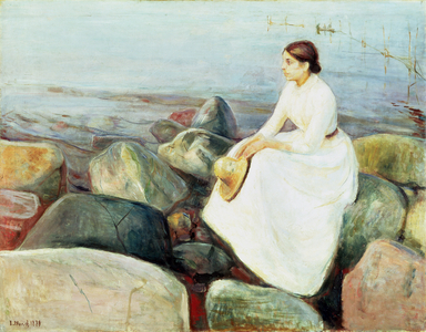 Inger on the Beach, or Evening (Summer Night at the Seashore, 1889)