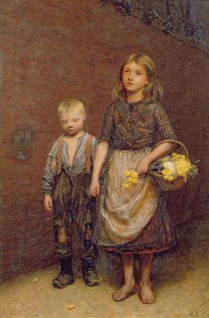"Won't You Buy My Pretty Flowers?", 1887 (oil on canvas)