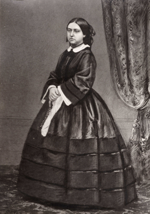 piece Queen Victoria, 1877. A portrait of Victoria (1819-1901), Queen of the United Kingdom of Great Britain and Ireland, and (from 1876) Empress of India. From ""A narrative of the visit of Queen Victoria to Lancaster in 1851"" by Charles Edward Quarme. (London, 1877).