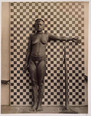 Woman of the Ta Keda tribe, 1893 (b/w photo)