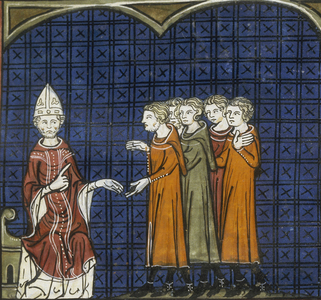Pope Innocent III excommunicated the religious sect of the Albigenois (Cathars) in 1208. In “Chronicles of France or Saint Denis”, 1325-1350