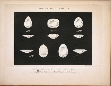 To be sold by auction, by Messrs. J. G. and G. A. Sharp ... on the 3d Thursday of July, 1837 ... the Nassuck Diamond ... and ... the celebrated Arcot Diamonds, etc.
