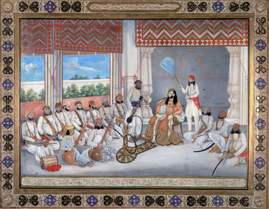 Muhammad Abd al-Rahman in his court, 1849 (w/c on paper)