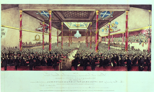 The Interior of the Pavillion on the Calton-Hill during the Grey Festival, 1834 (w/c on paper)