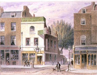 Carved Red Lion Inn, Islington Green, date on house 1660