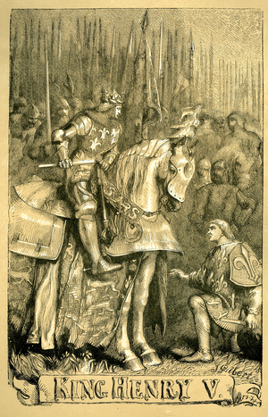 'Henry V' by William Shakespeare, 1856 (wood engraving)