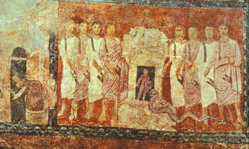 The Prophets of Baal on Mount Carmel (tempera on plaster)