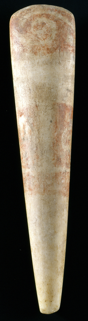 Head of an acrolith figure, from Thessalia, Final Neolithic Period (c.4500-3200 BC) (marble)