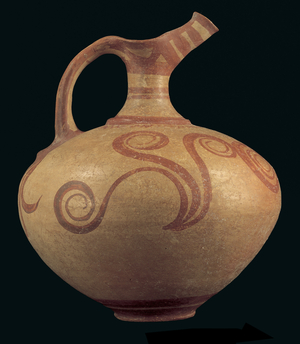 Beak-spouted jug, possibly from Attiki, Late Helladic IIIA 1 Period (c.1400-1350 BC) (painted clay)