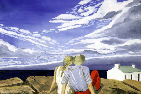 George and Clara (oil on canvas)