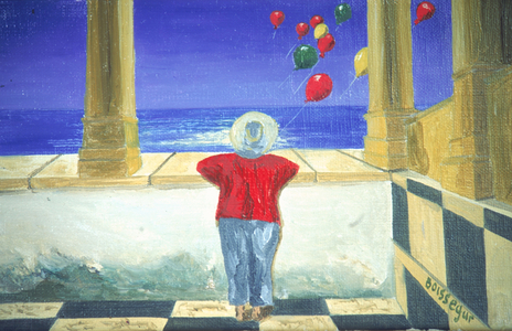 George is Looking (oil on canvas)