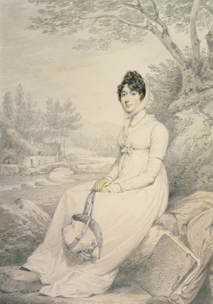 Portrait of a Lady, 1806 (pencil & wash with colour chalks on paper)