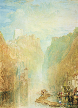 On the Upper Rhine, c.1820 (w/c on paper)