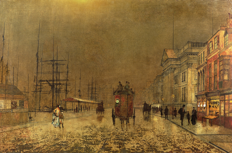 A Liverpool Street (oil on canvas)