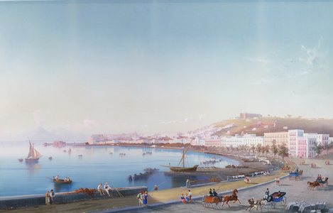 Naples from Mergellina (gouache on paper)