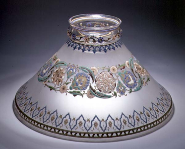 Gilt and enamelled lampshade in the Iznik style, probably by Brocard, France, late 19th century (glass)