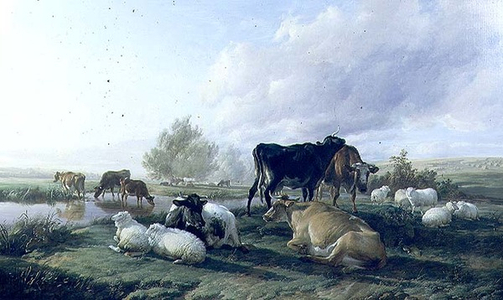 In the White Hall Meadows, Canterbury, 1848