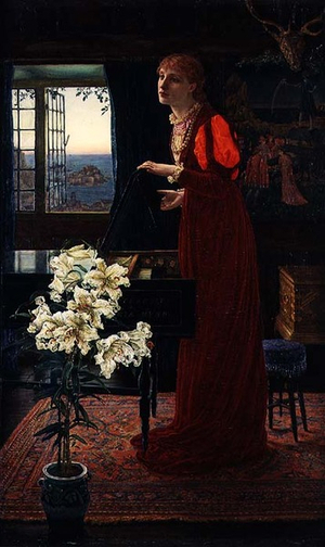 'The Day is Done, The Song is Ended', c.1872 (oil on canvas) (see 123803 for detail)