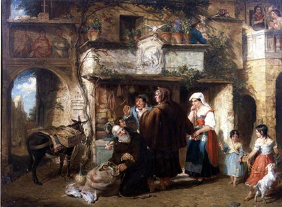 "Catering for the Convent. Kissing ye Scourge and having dust thrown in ye eyes", 1856