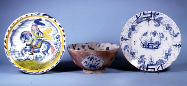 Selection of English porcelain, c.1740
