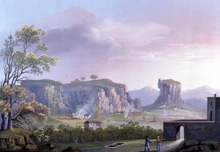 Naples: Solfataia (gouache)