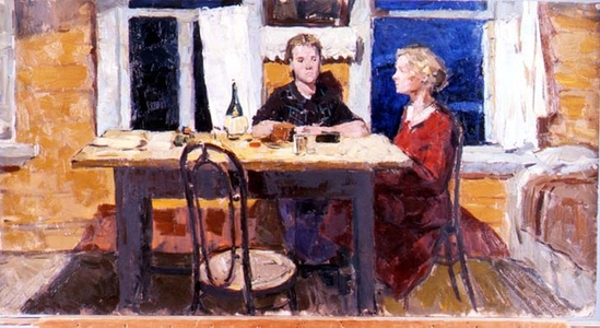 At the table, 1957 (panel)