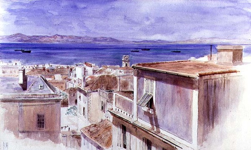 Gibraltar with the coast of Spain beyond (w/c)