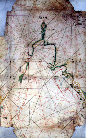 The Gulf of Siam, c.1679 (colour engraving)