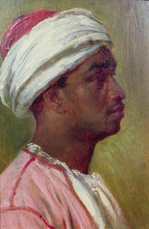 Study of a Nubian young man (panel)