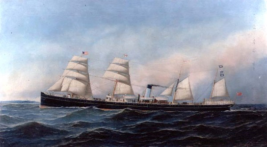 The Steam and Sail Ship `Lydian Monarch'