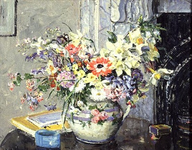 Spring Flowers, 1928 (oil on board)