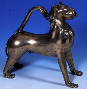 Bronze aquamanile in the form of a lion, from Lower Saxony