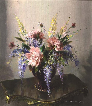 One of a pair of Vases with Flowers (see also 59279)