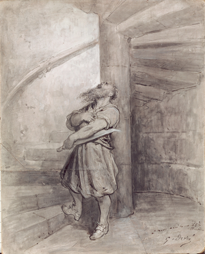 Illustration for 'Bluebeard' by Charles Perrault, c.1868 (pen and ink wash on paper)