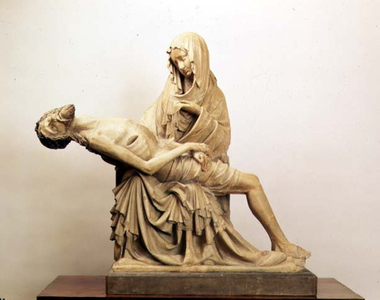 Pieta, sculpture by anonymous German Master, c.1400 (limestone)