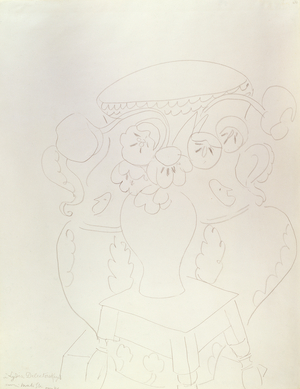 Still Life with Two Vases, 1940 (pencil on paper)