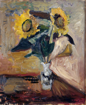 Sunflowers in a Vase, 1902 (oil on canvas)