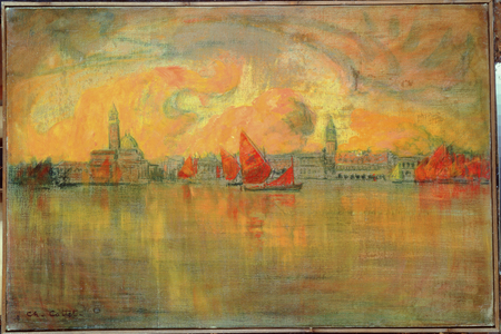 View of Venice from the Sea, 1896 (oil on canvas)