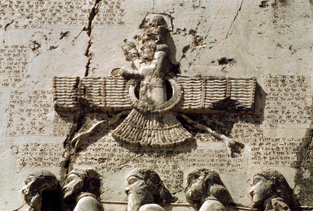 Farr (god-given fortune), detail from Darius' Monument, 521-19 BC (stone)